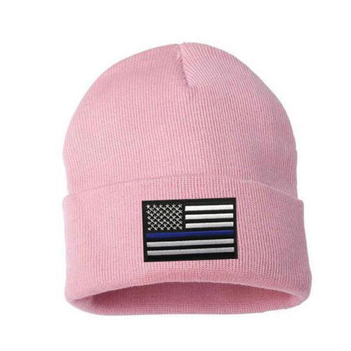Thin Blue Line Thin Blue Line Flag Embroidered Beanie