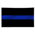 Thin Blue Line Thin Blue Line Flag with Grommets, 3 x 5 Ft