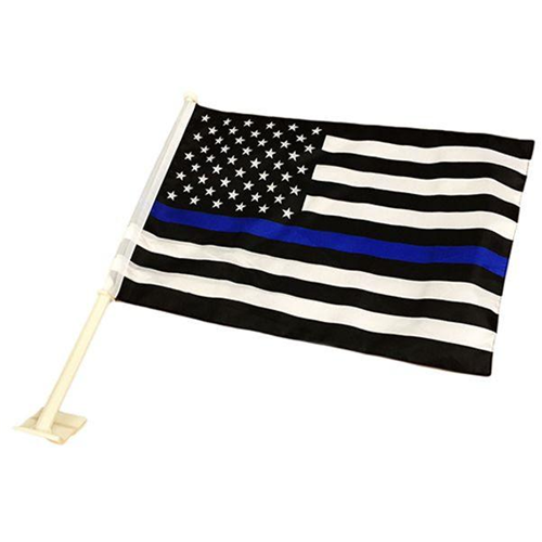 Thin Blue Line Car Flag