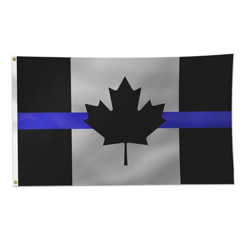 Thin Blue Line Thin Blue Line Canadian Flag, 3 x 5 Ft