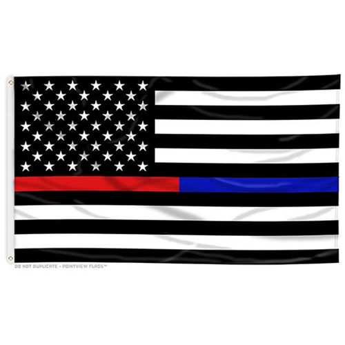 Thin Blue Line NYPD Flag - 3 x 5 Foot with Grommets
