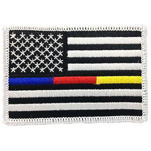Retired - Thin Blue Line, 2 x 3 Inches, Velcro