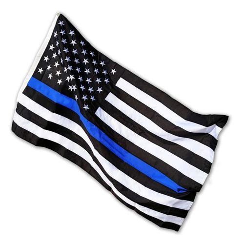 Thin Blue Line Durasleek Thin Blue Line American Flag, Sewn & Embroidered