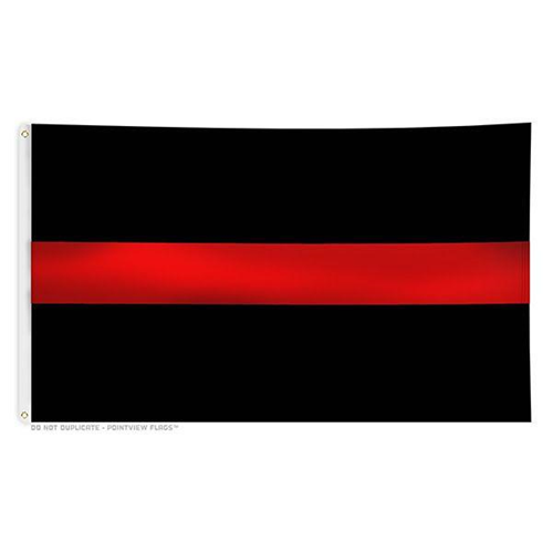 Thin Blue Line Thin Red Line Flag, Sewn, 3 x 5 Ft