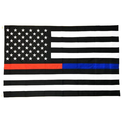 Thin Red Line Flag, Sewn, 3 x 5 Ft