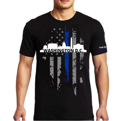 Thin Blue Line T-Shirt - DC Large, Thin Blue Line