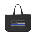 Thin Blue Line Tote Bag w/Flag, Thin Blue Line