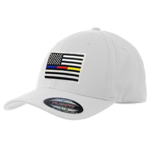 Thin Blue Line FlexFit Hat - Dual Line Red/Blue