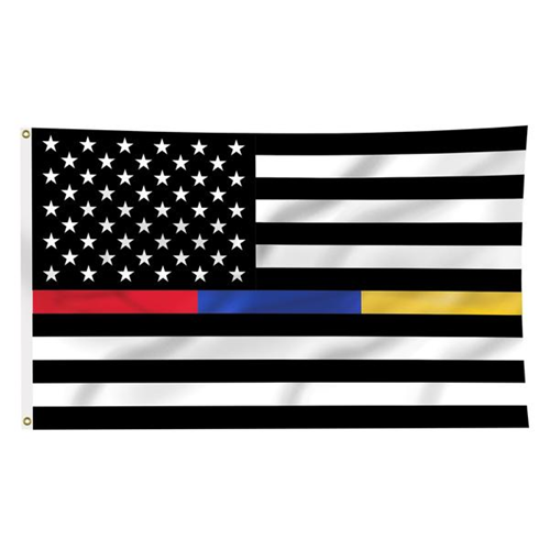 Thin Blue Line NYPD Flag - 3 x 5 Foot with Grommets