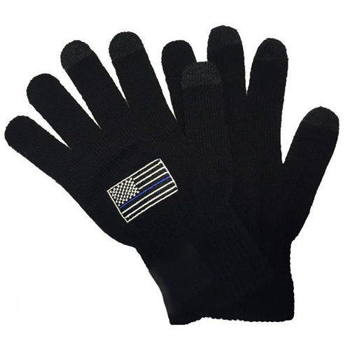 Thin Blue Line Thin Blue Line Touchscreen Knit Gloves