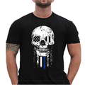 Thin Blue Line T-Shirt - Halloween Thin BLUE Line