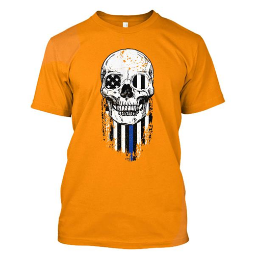Thin Blue Line T-Shirt - Halloween Thin BLUE Line