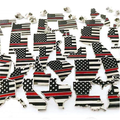 Thin Blue Line Kentucky, Thin Red Line American Flag Pin