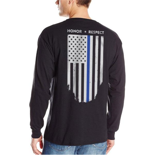 Thin Blue Line Long Sleeve - Honor Respect, Thin Blue Line