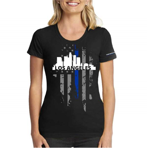 Thin Blue Line Women's T-Shirt, LA Large, Thin Blue Line