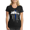 Thin Blue Line Women's T-Shirt, LA Large, Thin Blue Line
