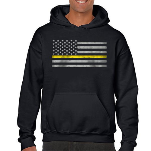 Thin Blue Line Hoodie - Classic Thin Gold Line