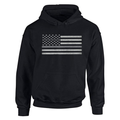 Thin Blue Line Men's Hoodie - Classic Thin Silver Line