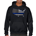 Thin Blue Line Men's Hoodie - USA Thin Blue Line