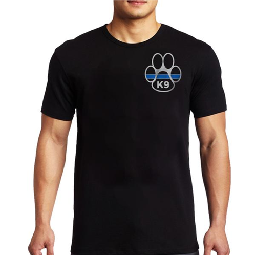 Thin Blue Line Men's T-Shirt - Paw Thin Blue Line