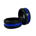 Thin Blue Line Silicone Ring - Men's Thin Blue Line