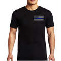 Thin Blue Line Men's - T-Shirt - Thin Blue Line Flag