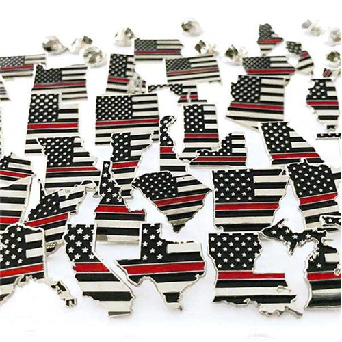Thin Blue Line Nevada, Thin Red Line American Flag Pin