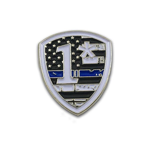 Thin Blue Line 1 Asterisk Pin - Thin Blue Line, Individual
