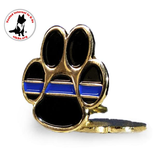 Thin Blue Line Paw Pin - Thin Blue Line, individual