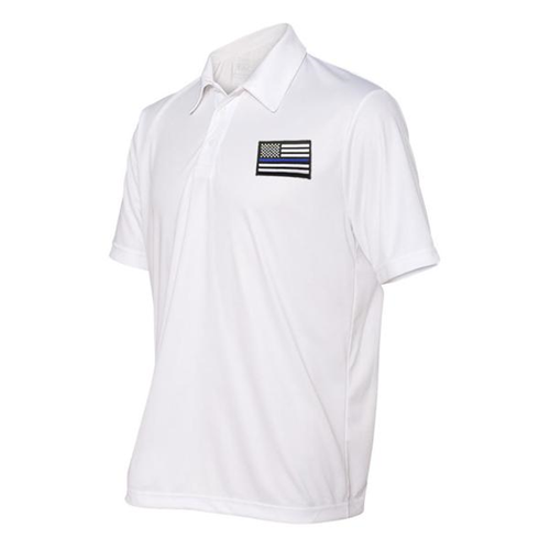 Thin Blue Line Polyester Sport Polo - Thin Blue Line Flag
