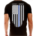 Thin Blue Line Polyester T-Shirt - Honor/Respect Thin Blue Line