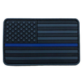 Thin Blue Line Subdued PVC Patch