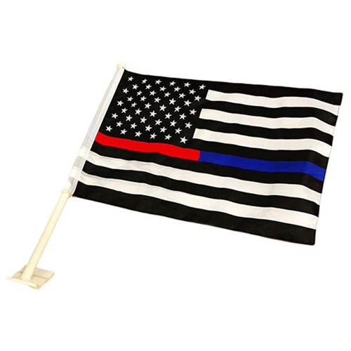 Thin Blue Line Car Flag