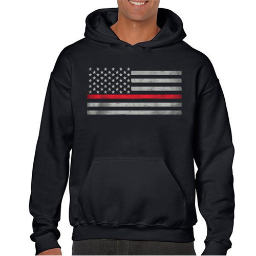Thin Blue Line Men's Hoodie - Classic Thin Red Line