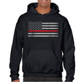 Thin Blue Line Men's Hoodie - Classic Thin Red Line