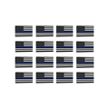 Thin Blue Line Thin Blue Line American Flag Sticker, 1 x 1.5 Inches, Pack of 50