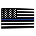 Thin Blue Line Thin Blue Line American Flag Sticker, 6 x 4 Inches