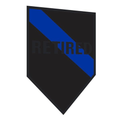 Thin Blue Line Retired Thin Blue Line Sticker, 4 x 6 Inches