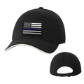 Thin Blue Line Slide Buckle Hat - Thin Blue Line Flag, Black, Adjustable