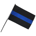 Thin Blue Line Stick Flag, Thin Blue Line, 12 X 18 Inches