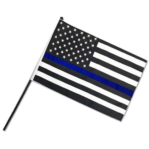 Stick Flag, Thin Red Line American, 12 X 18 Inches