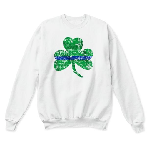Thin Blue Line Thin Blue Line Crewneck, Shamrock
