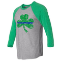 Thin Blue Line Raglan - Shamrock, Thin Blue Line