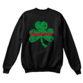 Thin Blue Line Thin Red Line Crewneck, Shamrock