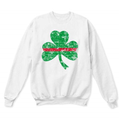 Thin Blue Line Thin Red Line Crewneck, Shamrock