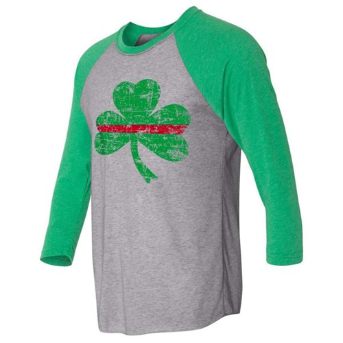 Thin Blue Line Raglan - Shamrock, Thin Red Line