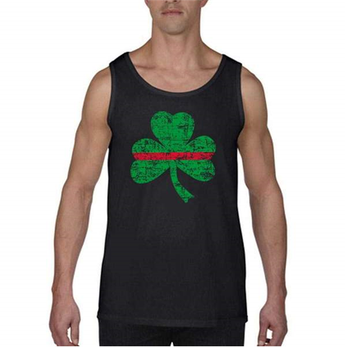 Thin Blue Line Thin Red Line Tank, Shamrock