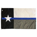 Thin Blue Line Texas Thin Blue Line American Flag, Embroidered & Sewn, SolarMax, 3 x 5 Ft.