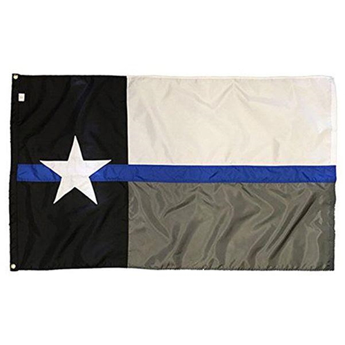 Thin Blue Line Texas Thin Blue Line American Flag, Embroidered & Sewn, SolarMax, 3 x 5 Ft.