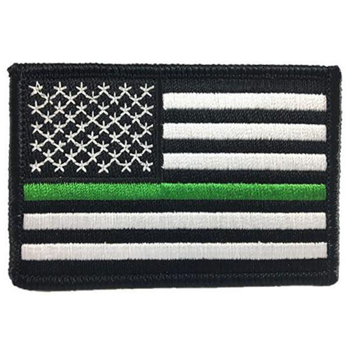 Retired - Thin Blue Line, 2 x 3 Inches, Velcro